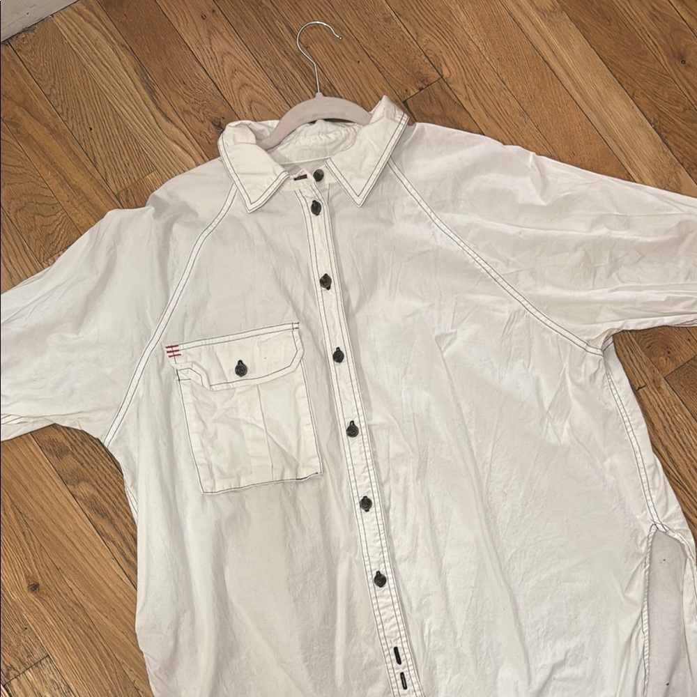Stylish White Button-Up Shirt